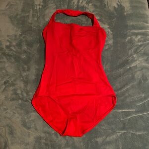 Red Halter Leotard